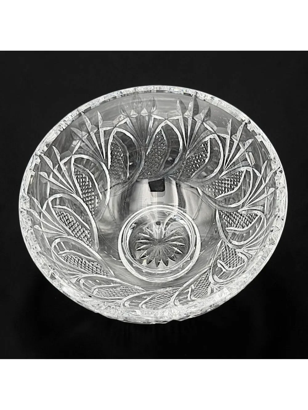 Vtg Waterford Seahorse Footed Bowl Lismore Style Cut Crystal Centerpiece 6 Inch